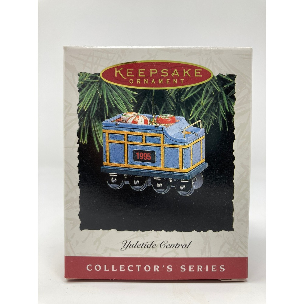 Hallmark Yuletide Central #2 Tender 1995 Pressed Tin Train Ornament QX5079 NIB